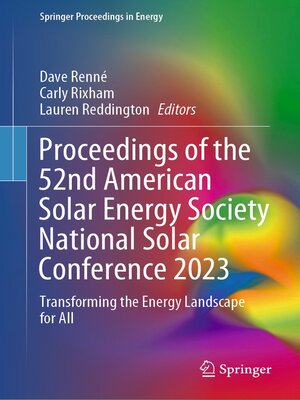 cover image of Proceedings of the 52nd American Solar Energy Society National Solar Conference 2023